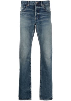 Yves Saint Laurent stonewashed straight-leg jeans