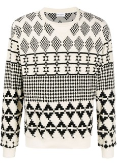 Yves Saint Laurent stripe-jacquard wool sweater