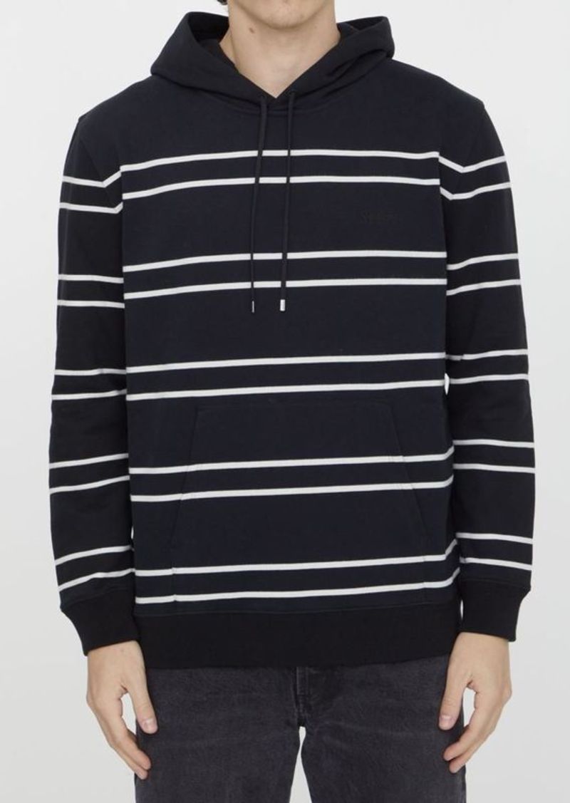 Yves Saint Laurent Striped cotton hoodie
