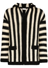 Yves Saint Laurent striped hooded cardigan