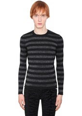 Yves Saint Laurent Striped Lurex Wool Sweater