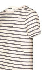 Yves Saint Laurent Striped Monogram Cotton Jersey T-shirt