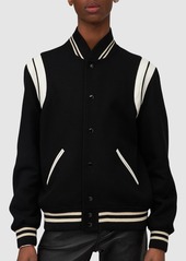 Yves Saint Laurent Teddy Wool Jacket W/ Striped Details