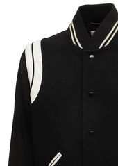 Yves Saint Laurent Teddy Wool Jacket W/ Striped Details