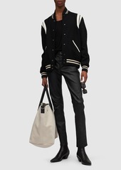 Yves Saint Laurent Teddy Wool Jacket W/ Striped Details