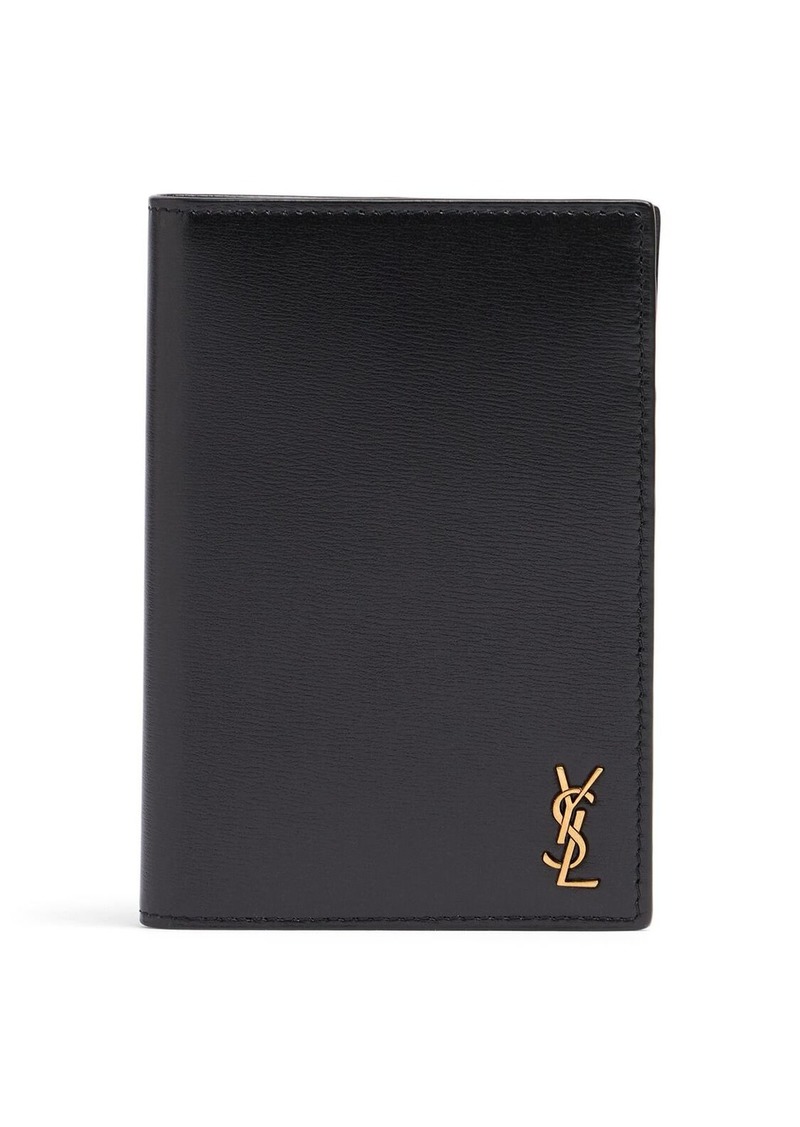 Yves Saint Laurent Tiny Cassandre Leather Passport Case
