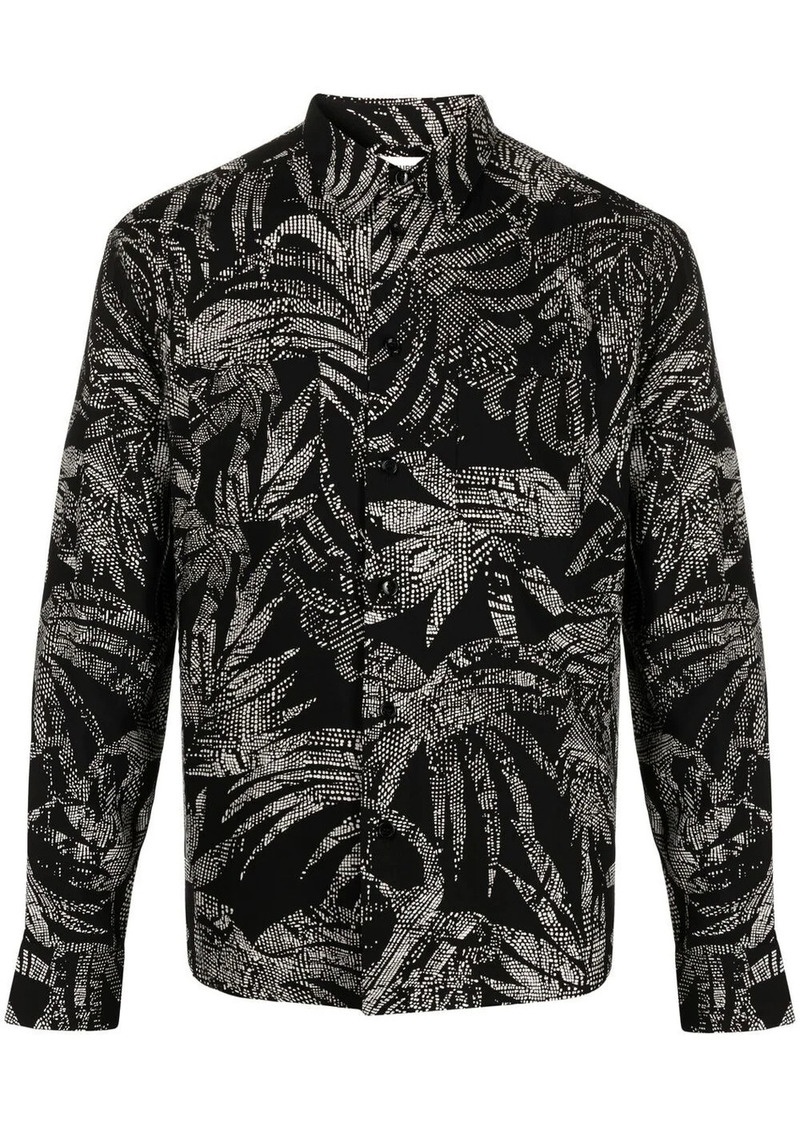Yves Saint Laurent tropical print long-sleeve shirt