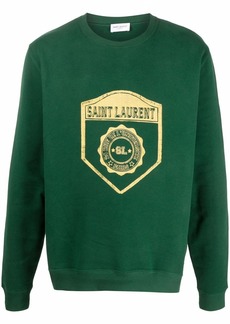 Yves Saint Laurent University crest print sweatshirt