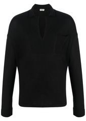 Yves Saint Laurent V-neck long-sleeve sweatshirt