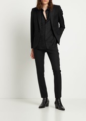 Yves Saint Laurent Wool Gabardine Tuxedo Jacket