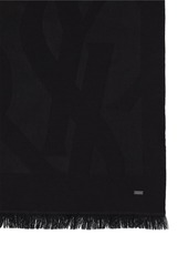 Yves Saint Laurent Ysl Jacquard Wool Scarf