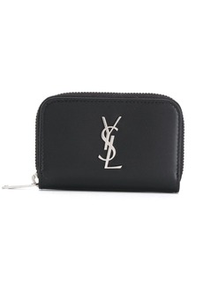 Yves Saint Laurent YSL logo zipped purse