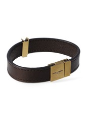 Yves Saint Laurent Ysl Wide Leather Bracelet