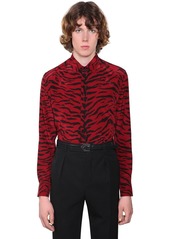 Yves Saint Laurent Zebra Print Silk Shirt