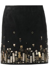 Yves Salomon bead-embellished mini skirt