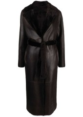 Yves Salomon belted reversible leather coat