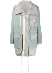 Yves Salomon colour block utility rain coat