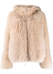 Yves Salomon hooded fur jacket