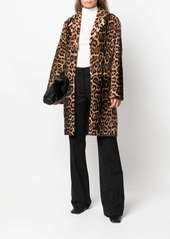 Yves Salomon leopard-print shearling coat