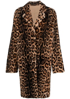 Yves Salomon leopard-print shearling coat