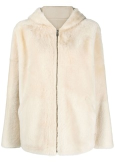 Yves Salomon shearling hooded jacket
