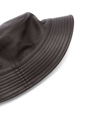 Yves Salomon tonal-stitching leather bucket hat