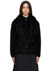 Yves Salomon Black Lambswool Jacket