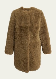 Yves Salomon Curly Shearling Coat