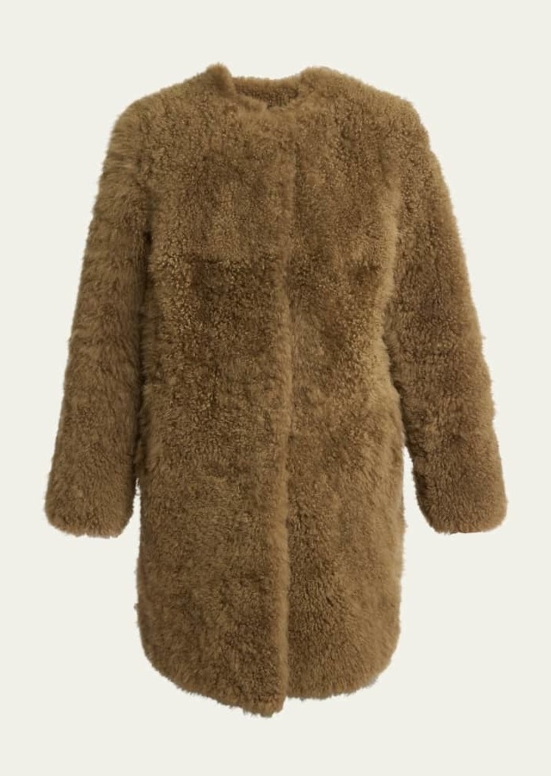 Yves Salomon Curly Shearling Coat