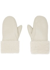 Yves Salomon Off-White Shearling Gloves