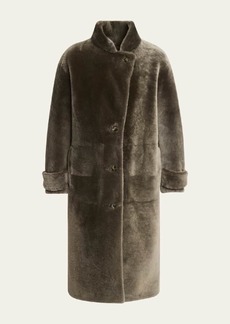 Yves Salomon Reversible Long Shearling Trench Coat