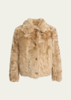 Yves Salomon Short Lamb Shearling Jacket