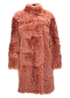 YVES SALOMON 'Toscana Folk Lamb' fur coat