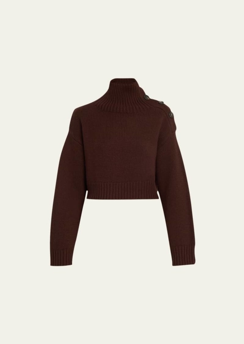 Yves Salomon Wool Cashmere Turtleneck Sweater