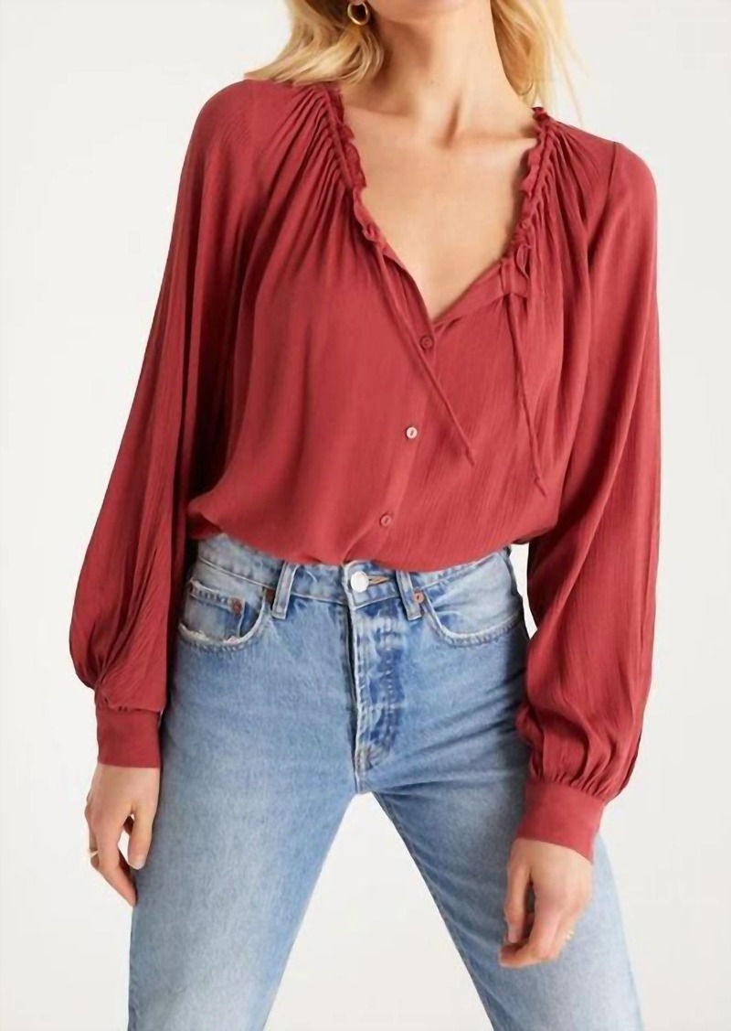 Z Supply Adella Top In Rouge