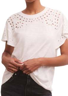 Z Supply Alanis Embroidered Top In White