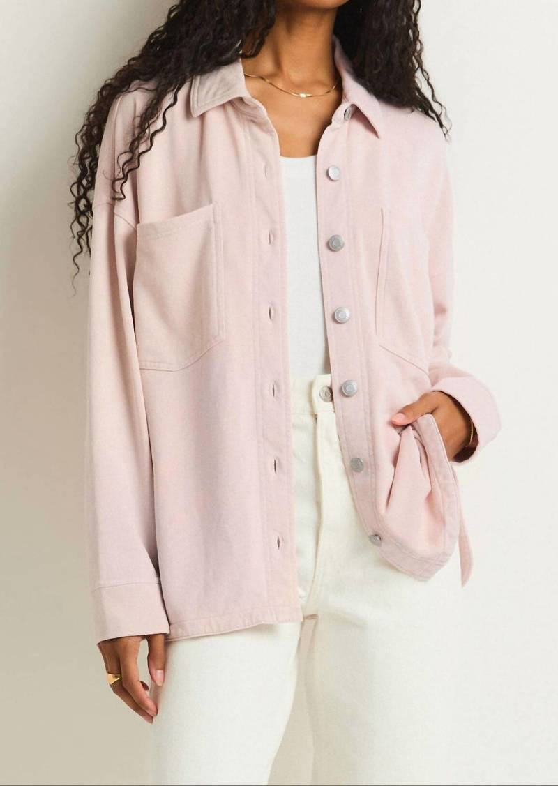 Z Supply All Day Knit Jacket In Rose