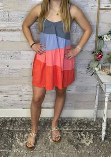 Z Supply Amalfi Colorblock Mini Dress In Bluebird