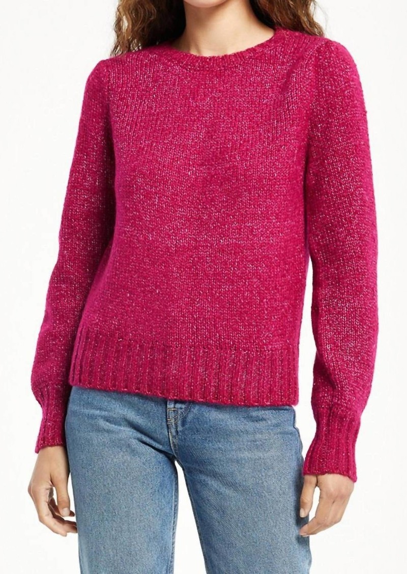 Z Supply Annie Puff Sleeve Sweater In Pink