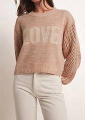 Z Supply Blushing Love Sweater In Soft Pink