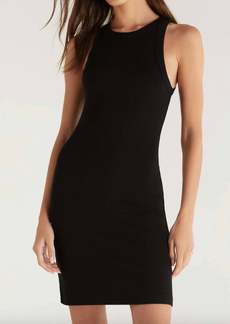 Z Supply Carolina Rib Mini Dress In Black
