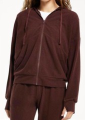 Z Supply Carry On Zip Front Jacket In Burgundy