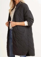 Z Supply Catharina Quilt Zip Jacket In Onyx