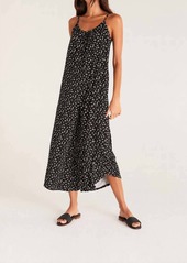 Z Supply Ditsy Floral Flared Jumpsuit In Black