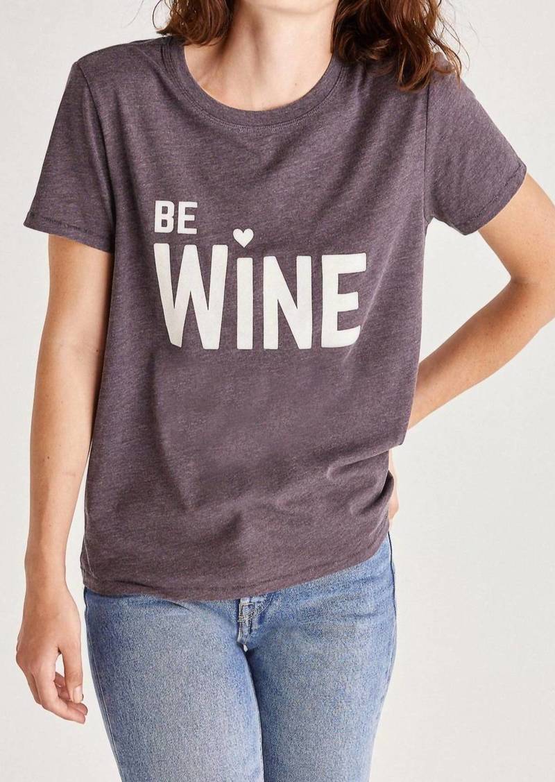 Z Supply Easy Be Wine Crewneck Tee In Shadow