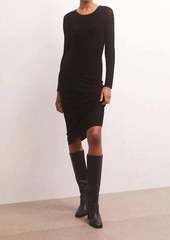 Z Supply Eliza Sweater Mesh Midi Dress In Black