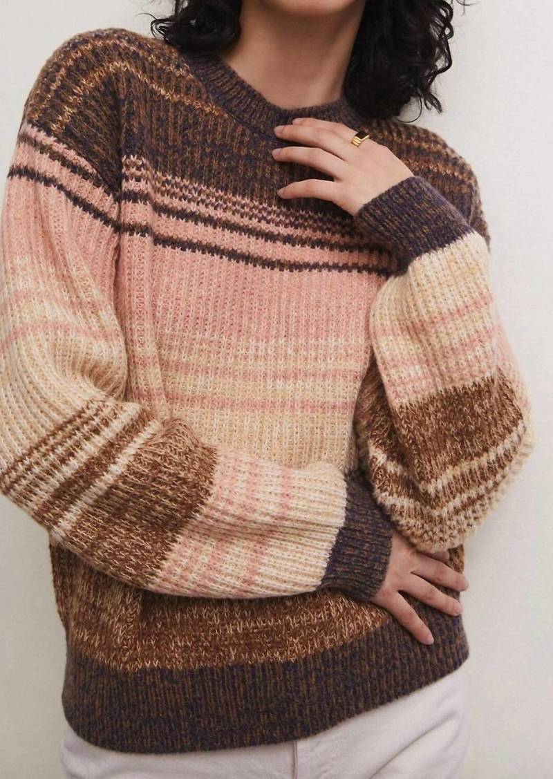 Z Supply Evan Striped Sweater In Multi