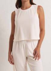 Z Supply Libby Rib Terry Tank In Cloud Dancer