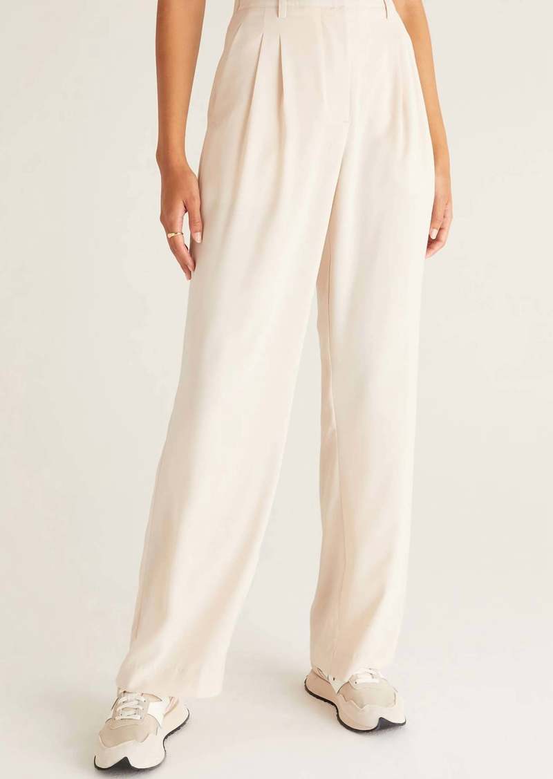 Z Supply Lucy Twill Pant In Ivory
