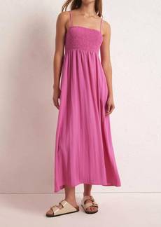 Z Supply Midi Dress In Heartbreaker Pink